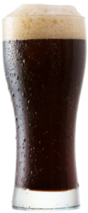 Verre de bière brune
